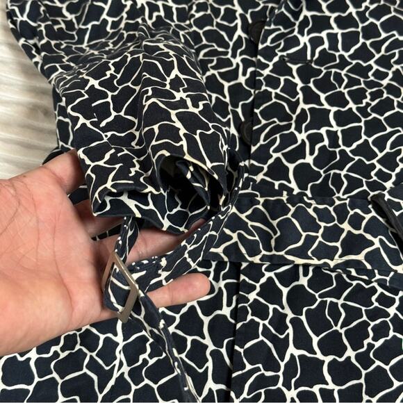 Vertigo Paris Trench Coat Women’s Giraffe Print Double Breasted Stretch Size L - Picture 7 of 9